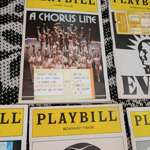 Broadway Playbill Lot 12 With Ticket Stubs 80s 90s‎ Shoes NYC - Picture 11 of 13